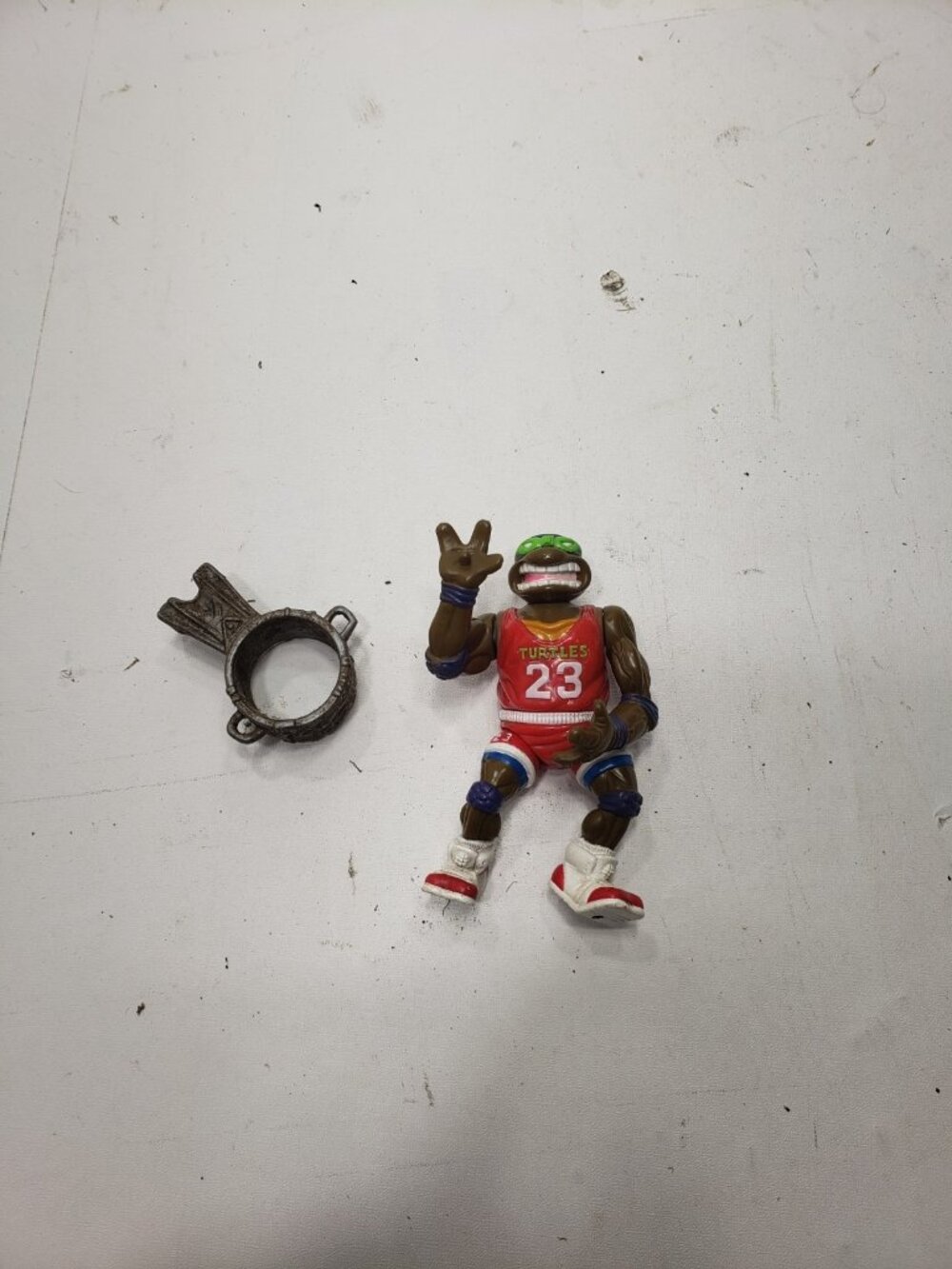 Vintage TMNT Basketball Donatello Figure 1991 Playmates Turtles #23 Loose